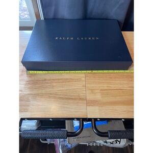 Ralph Lauren Navy Blue Gold Logo‎ Large Gift Presentation Storage Box 19x13x3.5